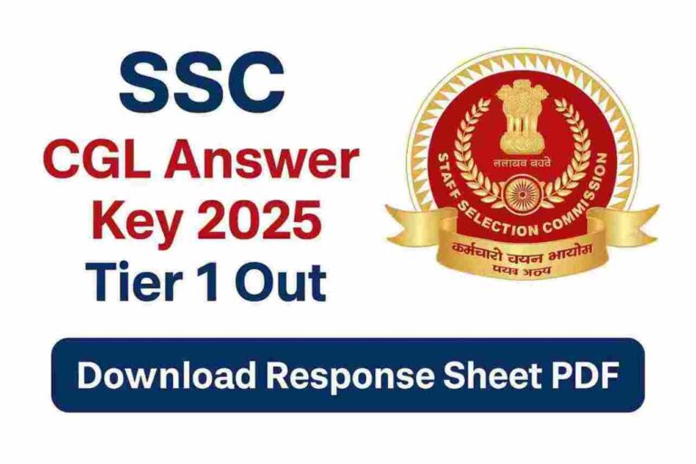 SSC CGL Answer Key 2025 Tier 1 Out: Download Response Sheet PDF at ssc.gov.in